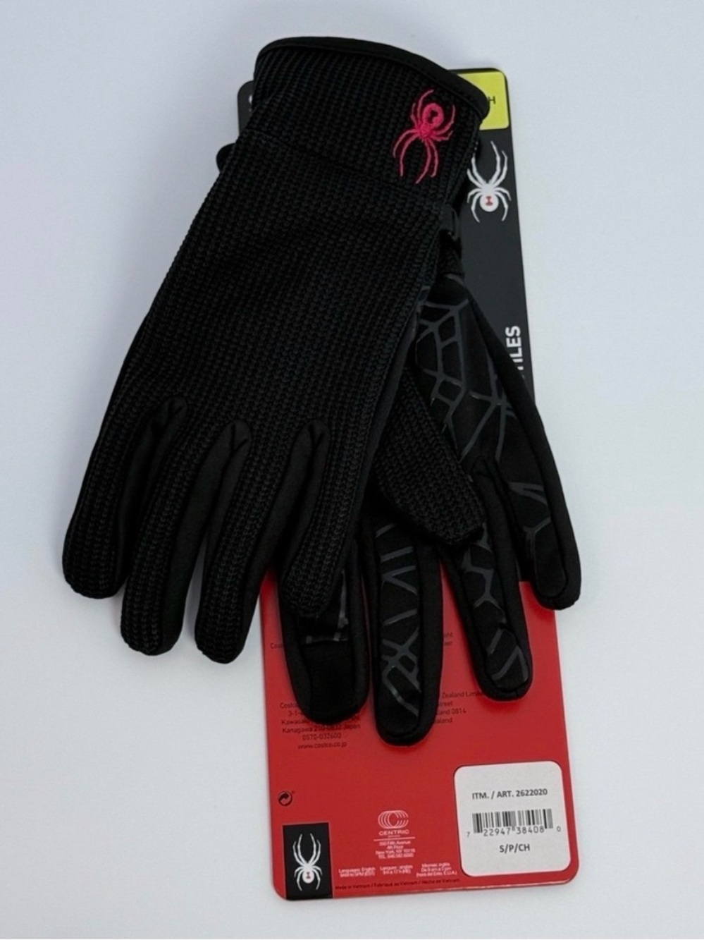 NWT 2pr Spyder Core Conduct Gloves Women's Sz S Touchscreen Compatible Black